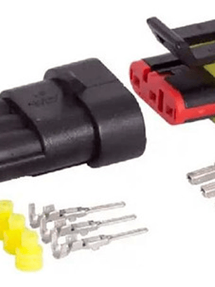 Conector Enchufe 3 Pin Hembra/macho Impermeable Para Armar