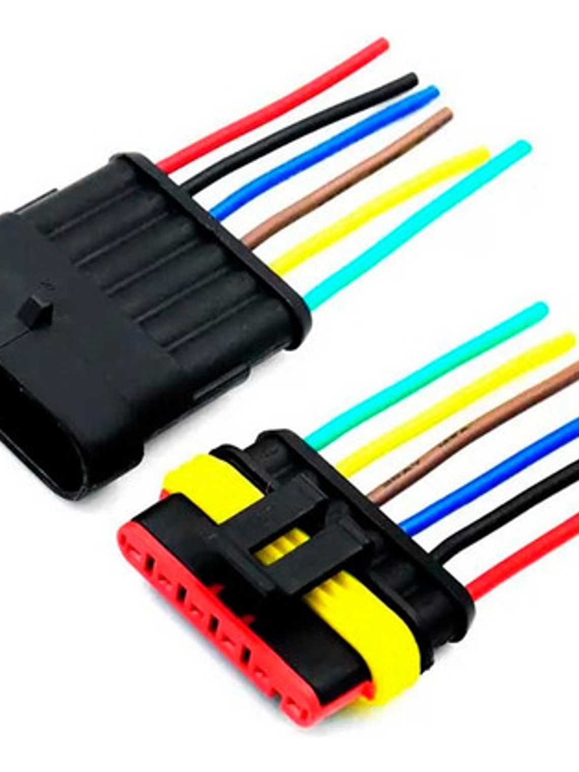 Conector Enchufe 6 Pin Hembra / Macho Impermeable Armado  1