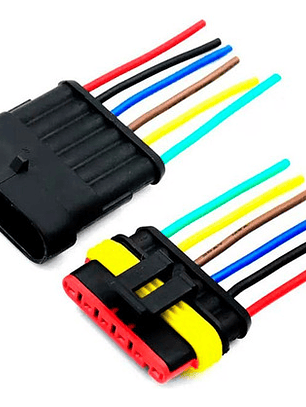 Conector Enchufe 6 Pin Hembra / Macho Impermeable Armado 