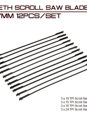 Hoja Sierra Caladora De Banco 5 Pulgadas 127mm X 12 Unid