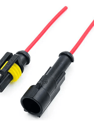 Conector Enchufe 1 Pin Hembra / Macho Impermeable Armado 