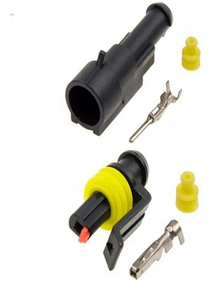 5x Conector Enchufe 1 Pin Hembra/macho Impermeable Por Armar