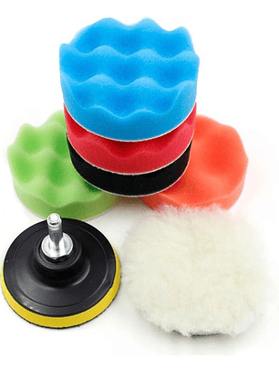 Kit Para Pulir 3 Pulgadas Esponjas Almohadillas Bonetes Auto
