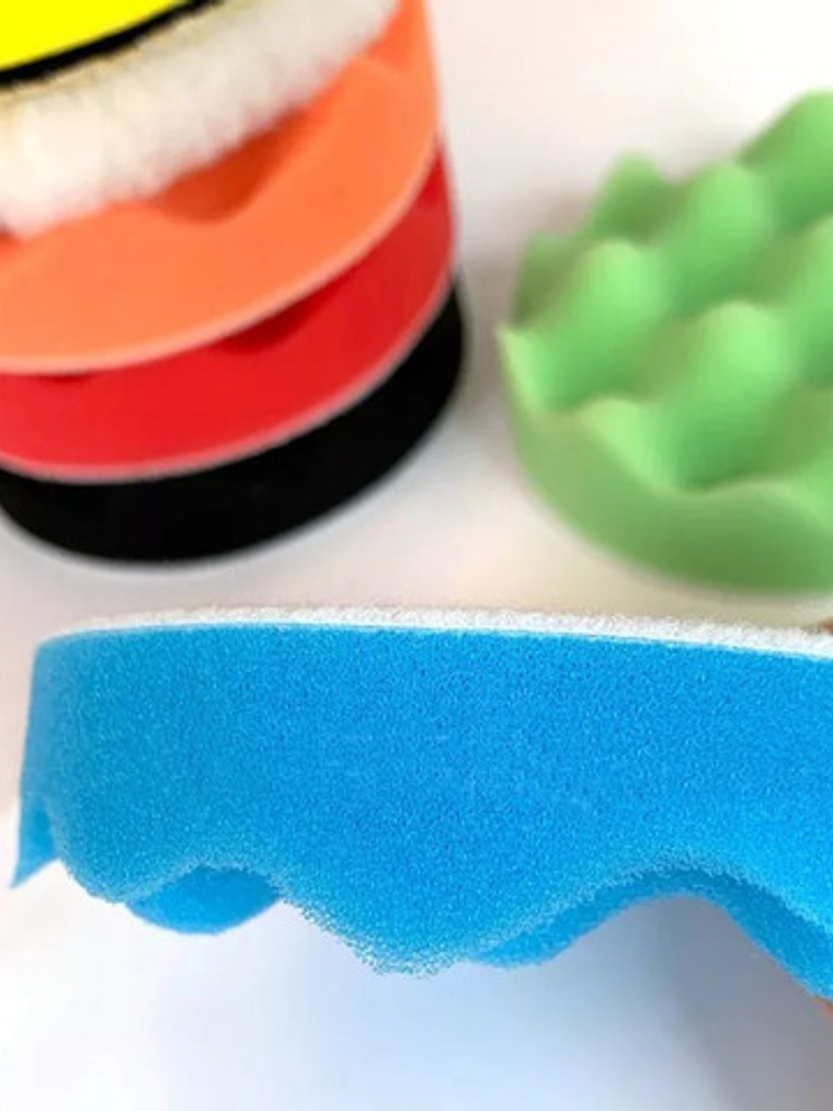 Kit Para Pulir 3 Pulgadas Esponjas Almohadillas Bonetes Auto 5