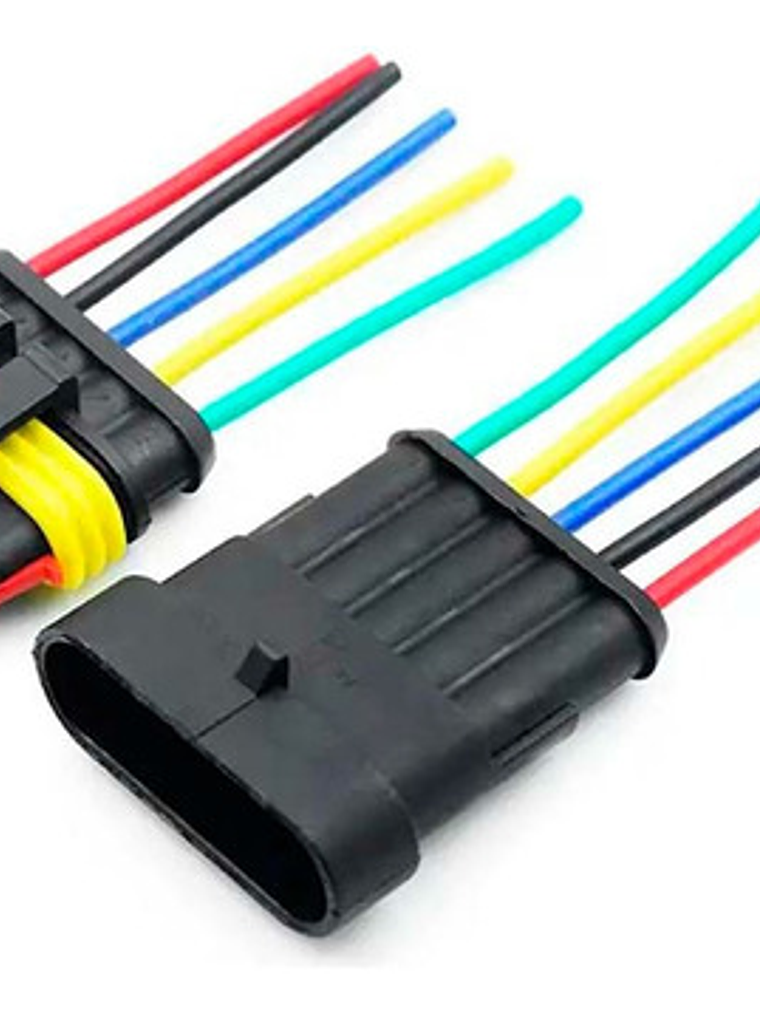 Conector Enchufe 5 Pin Hembra/macho Impermeable Armado  1