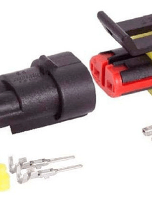 5x Conector Enchufe 2 Pin Hembra/macho Impermeable Por Armar