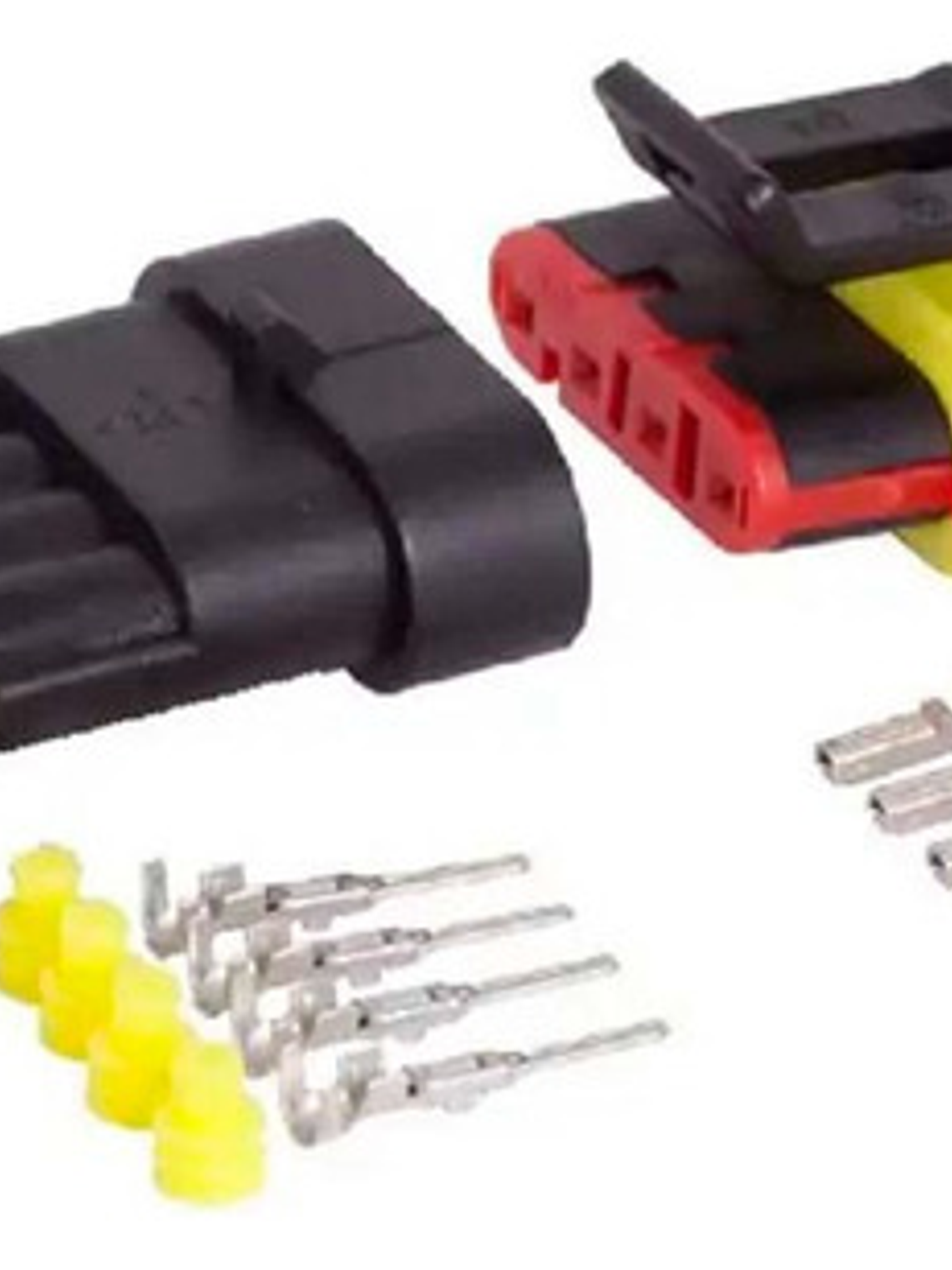 5x Conector Enchufe 4 Pin Hembra/macho Impermeable Por Armar 1