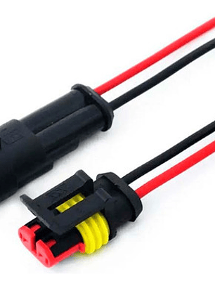 Conector Enchufe 2 Pin Hembra /macho Impermeable Armado 