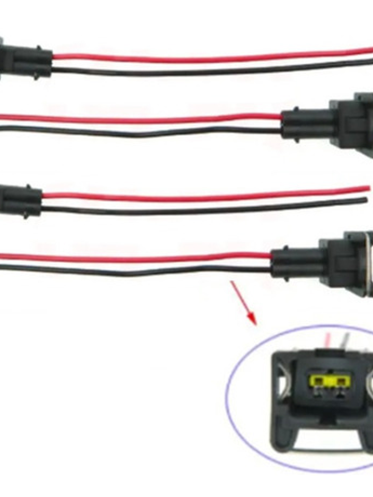 4 X Conectores Enchufes Inyector Chevrolet Corsa Ford Fiat  1