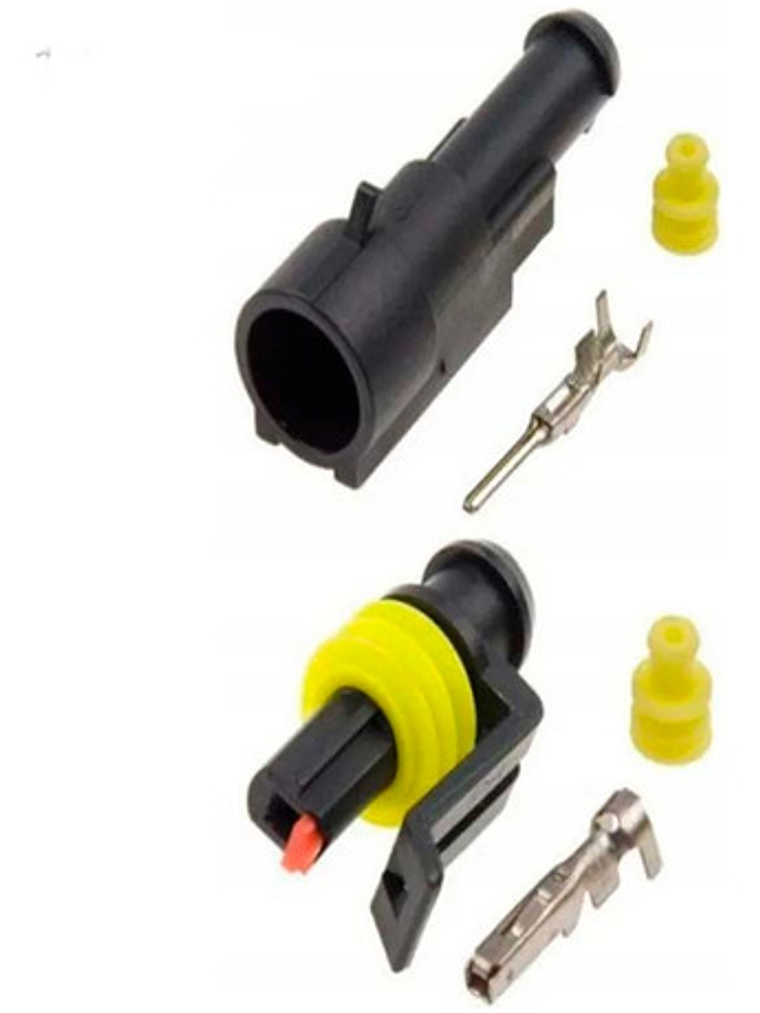 Conector Enchufe 1 Pin Hembra/macho Impermeable Para Armar 1