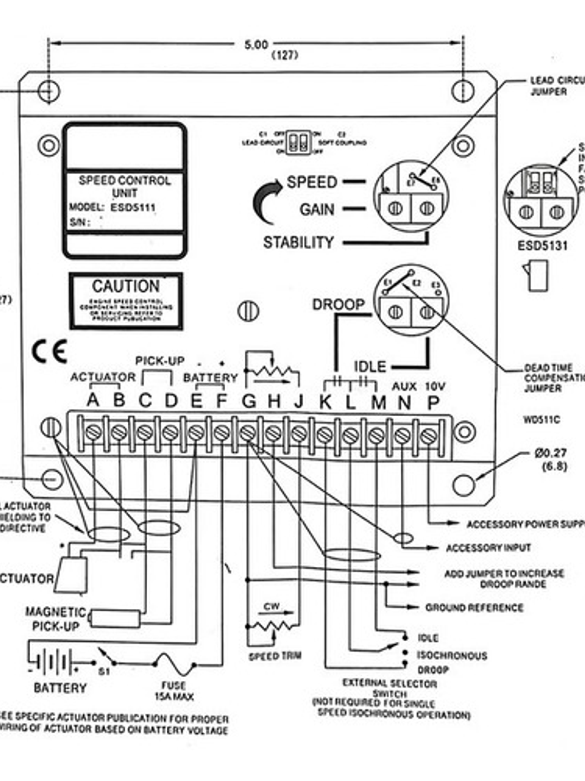 Gobernador Velocidad Generador Grupo Electrógeno Esd5500e 3