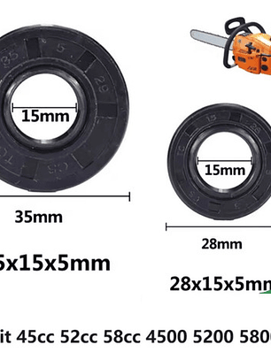Retenes Motosierra China 45cc 52cc 58cc