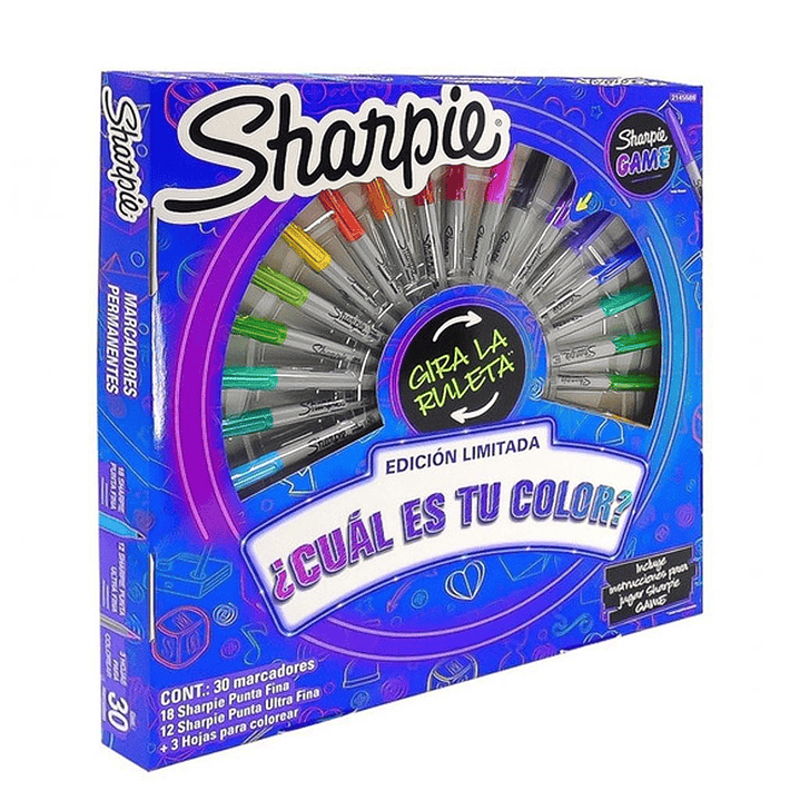 Marcadores Sharpie 30 unid. Tipo Ruleta 1
