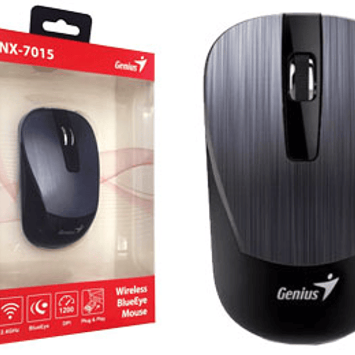Mouse Genius NX-7015 Wireless Plata 1