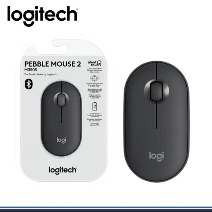 Mouse Logitech Pebble M350s BLUETOOTH negro 1