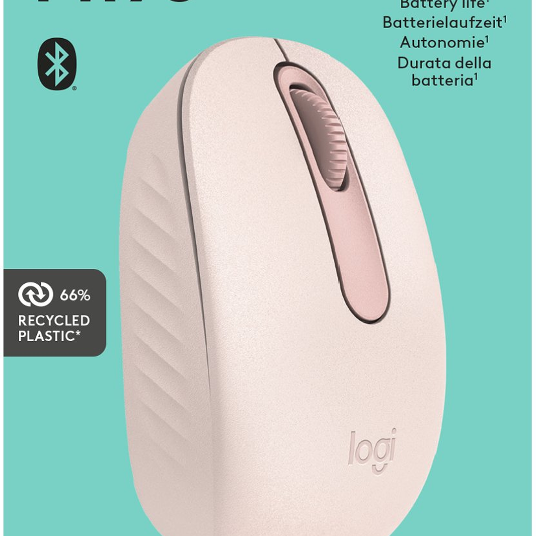 Mouse Logitech M196 BLUETOOTH Rosado 1