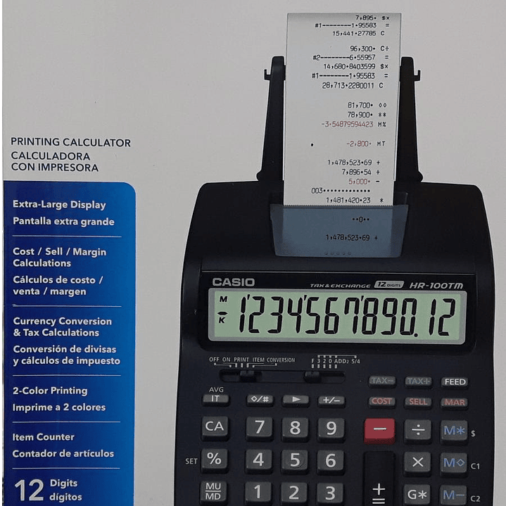 Calculadora HR-100TM-BK Casio 1