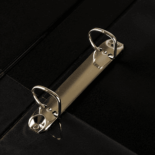 Archivador Vinil Negro Formato Carta - 2 Anillos 