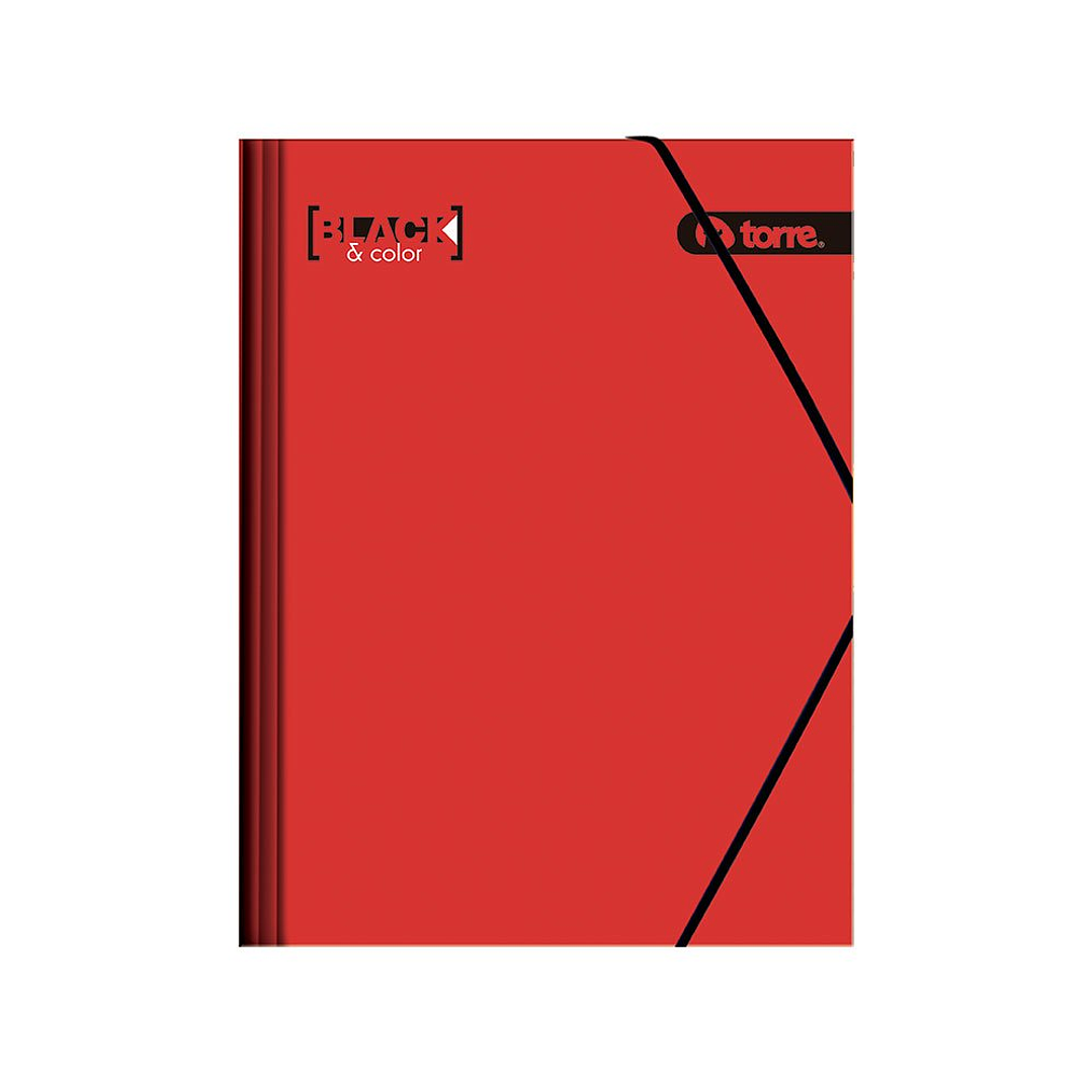 Carpeta Cartón Con Elástico Black & Colors 4