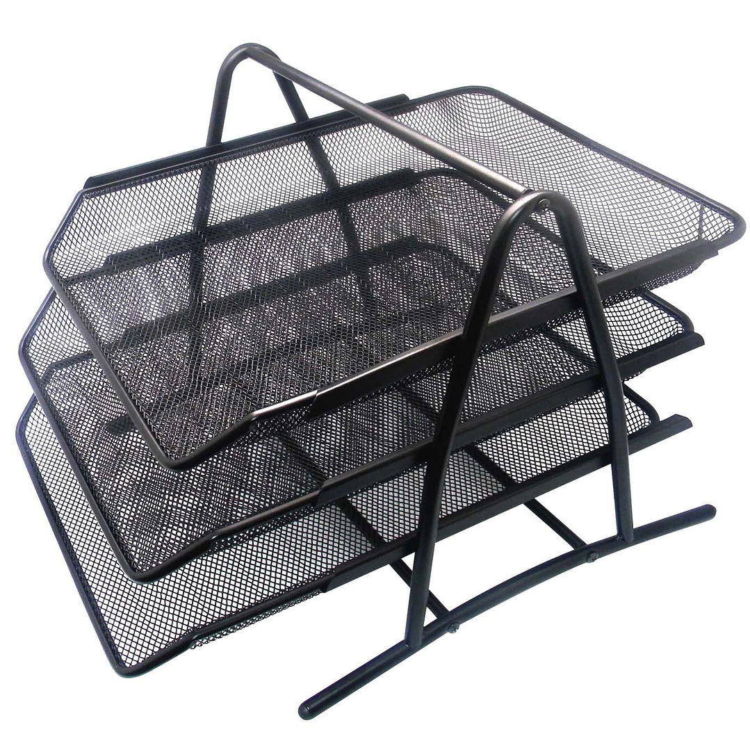 Bandeja Porta Documentos Triple Malla Metal Lavoro 1
