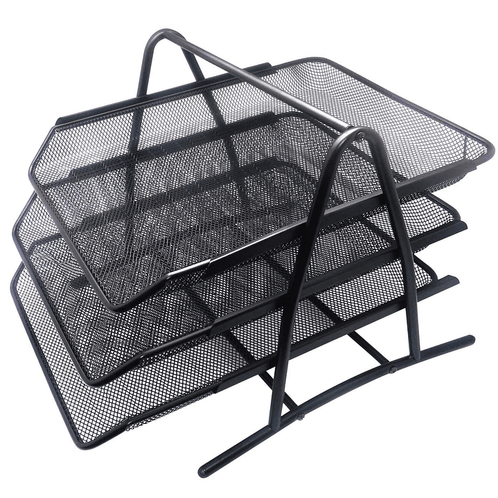 Bandeja Porta Documentos Triple Malla Metal Lavoro 1