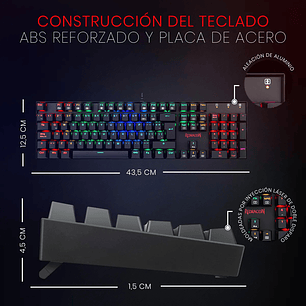 TECLADO GAMER MITRA K551-RGB NEGRO ESPAÑOL  ALAMBRICO