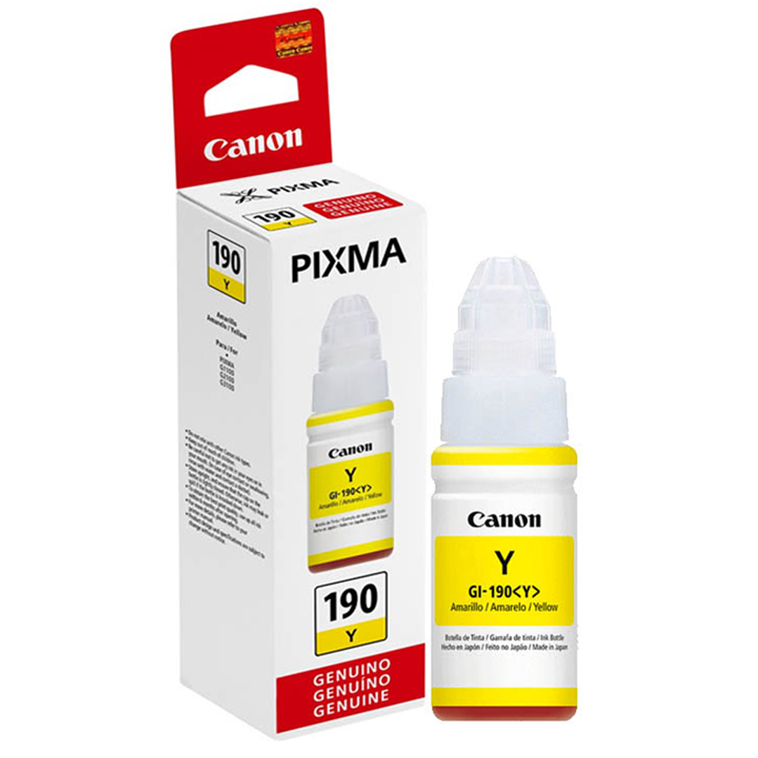 TINTA ORIGINAL CANON 190 YELLOW 1