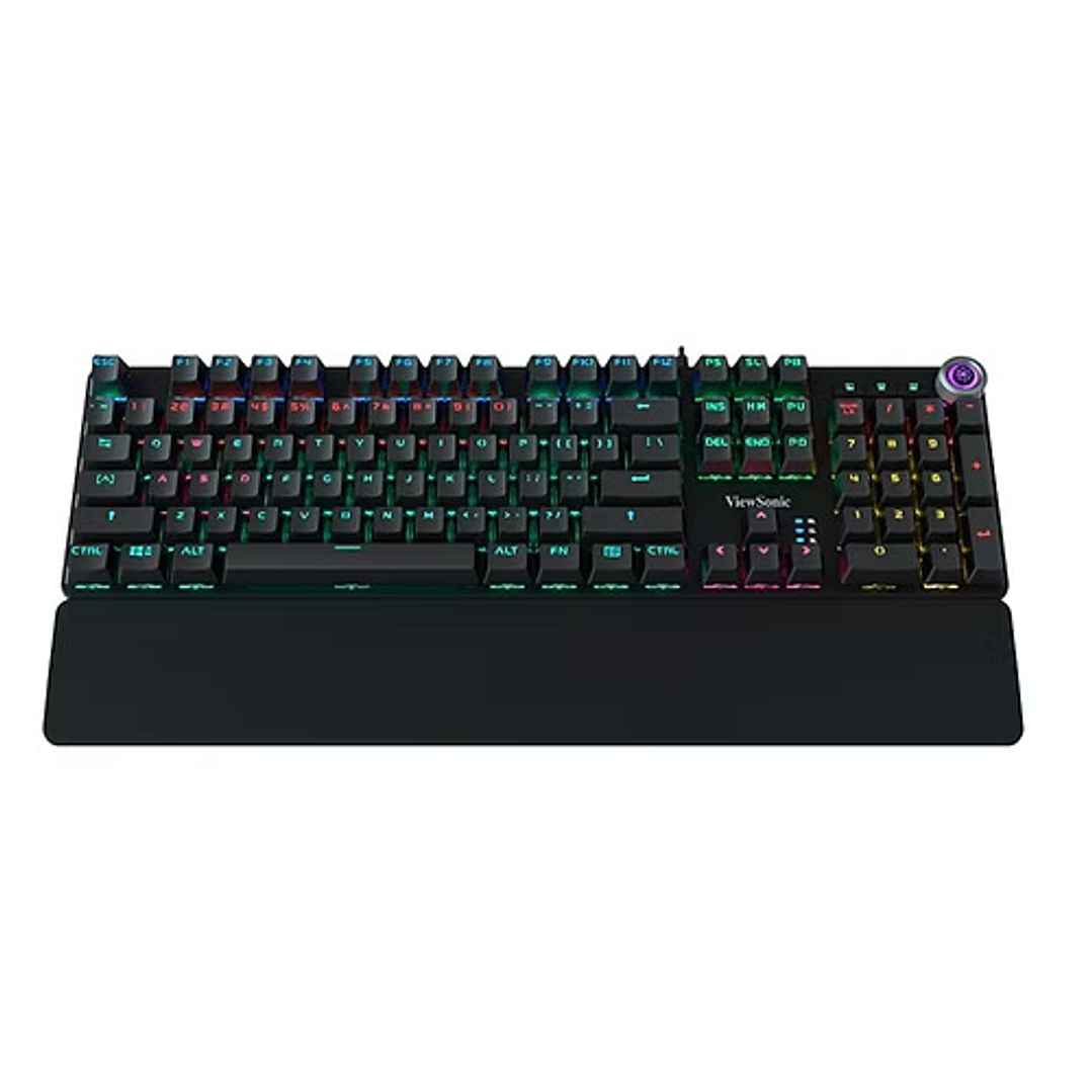 TECLADO MECÁNICO RGB CON APOYA MUÑECAS GAMER KU535 VIEWSONIC 1