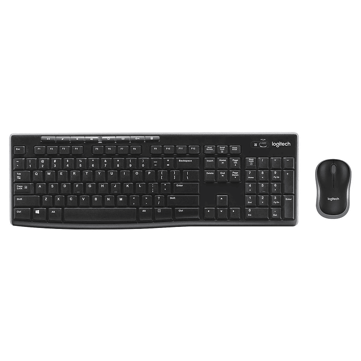 TECLADO MOUSE /TECLAS MULTIMEDIA INALAMBRICO USB 270 BLACK LOGITECH 1