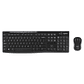 TECLADO MOUSE /TECLAS MULTIMEDIA INALAMBRICO USB 270 BLACK LOGITECH - Miniatura 1