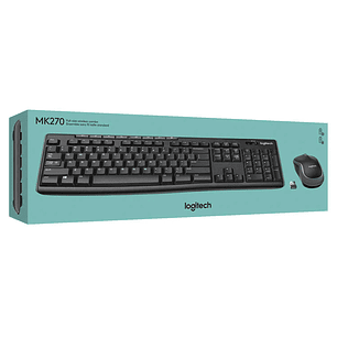 TECLADO MOUSE /TECLAS MULTIMEDIA INALAMBRICO USB 270 BLACK LOGITECH