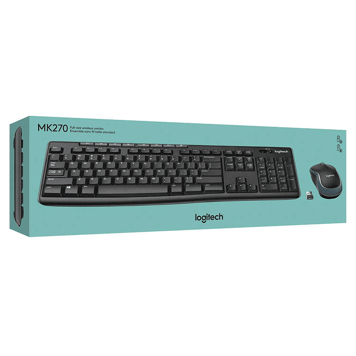 TECLADO MOUSE /TECLAS MULTIMEDIA INALAMBRICO USB 270 BLACK LOGITECH 2