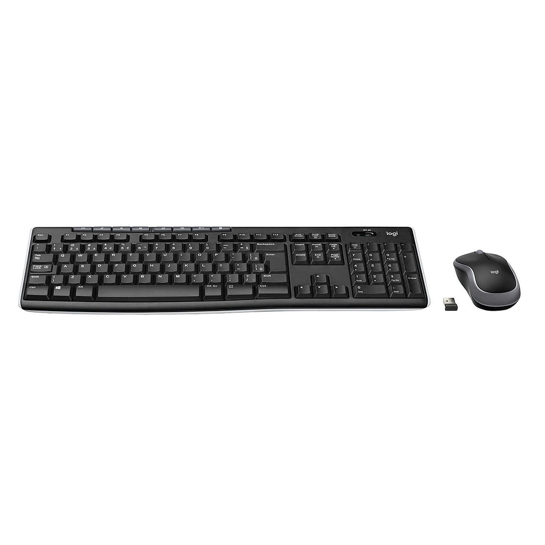 TECLADO MOUSE /TECLAS MULTIMEDIA INALAMBRICO USB 270 BLACK LOGITECH 3