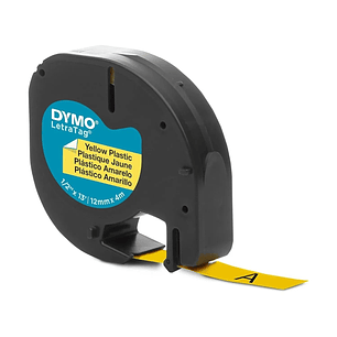 CINTA  ETIQUETA DYMO OORIGINAL ROTULADORA LETRATAG  AMARILLO