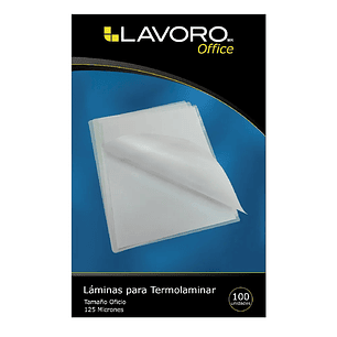 LAMINA TERMOLAMINAR OFICIO 100 UNID. 125 MICRONES LAVORO