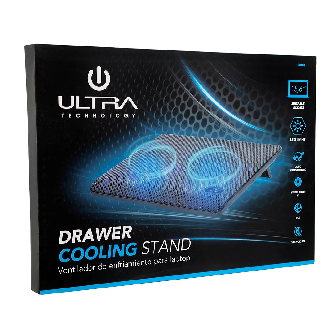 VENTILADOR NOTEBOOK METALICO DOBLE VENTILADOR ULTRA 15.6