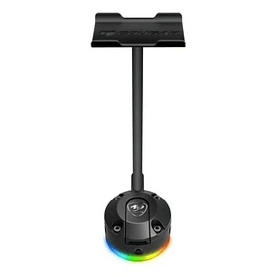 Soporte para auriculares Cougar Bunker S Rgb con conector USB, color negro