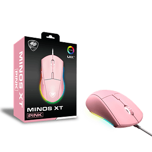 Mouse Gamer Cougar Minos XT, 6 Botones, 4000DPI, Color Rosado