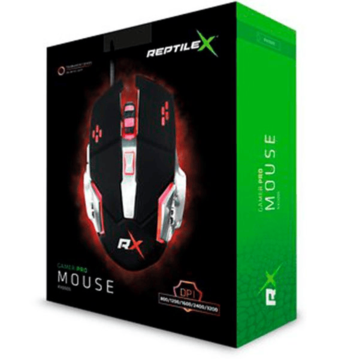 Mouse Gamer Reptilex 5 3600 Dpi Retroiluminado Color Negro 2