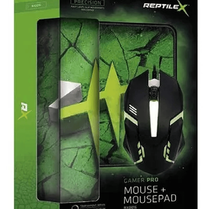 Kit Gamer Mouse + Mouse Pad REPTILEX 1