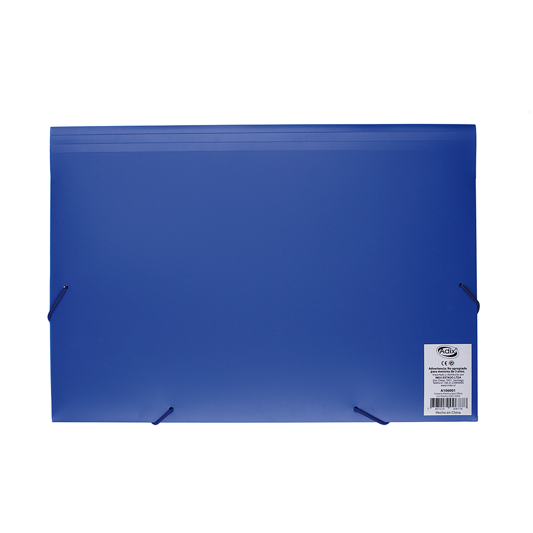CARPETA PLASTICA C/ ELASTICO AZUL ADIX 3