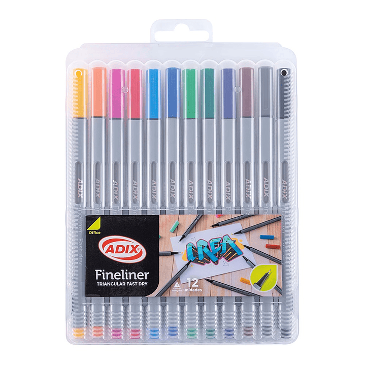 LAPIZ FINELINER TRIANGULAR FAST DRY 12 UNID. ADIX 1