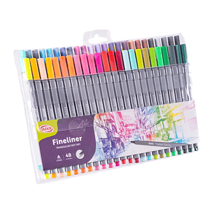 Lápices Fineliner Triangular 48 Colores Adix
