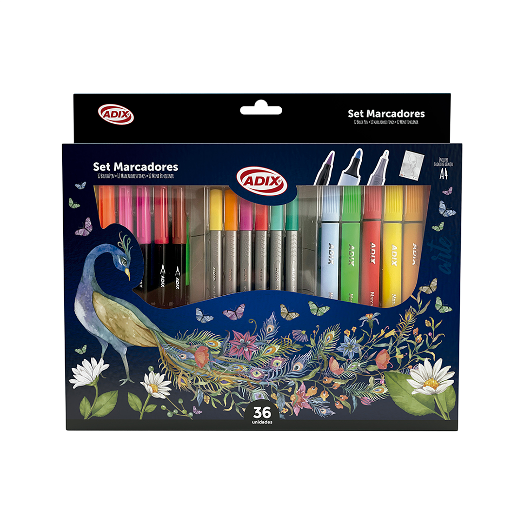 SET MARCADORES 36 UNIDADES ADIX 1