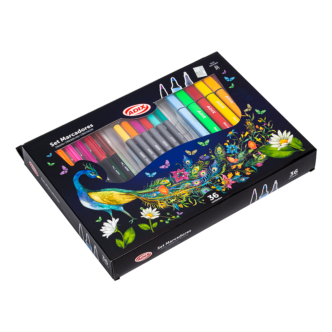 SET MARCADORES 36 UNIDADES ADIX 3