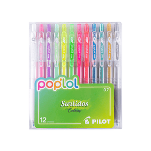 Set Lápices Gel Pop´lol 0.7 Lollipop 12 unidades pilot