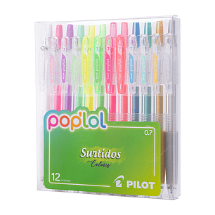Set Lápices Gel Pop´lol 0.7 Lollipop 12 unidades pilot