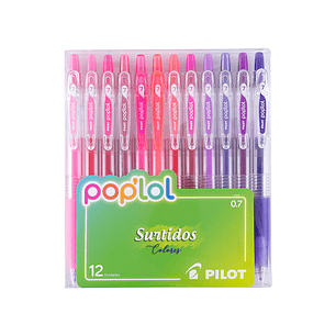 Set Lápices Gel Pop´lol 0.7 Marshmallow 12 unidades pilot