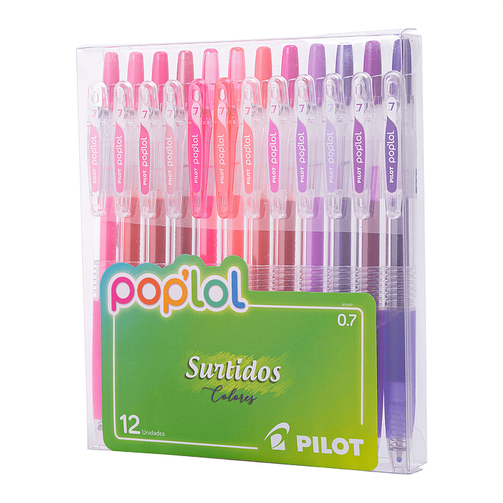 Set Lápices Gel Pop´lol 0.7 Marshmallow 12 unidades pilot 3