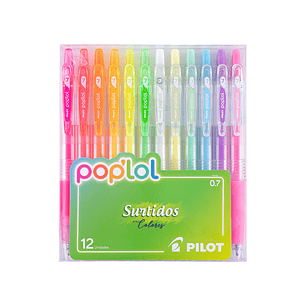 Set Lápices Gel Pop´lol 0.7 Tutti Frutti 12 unidades Pilot